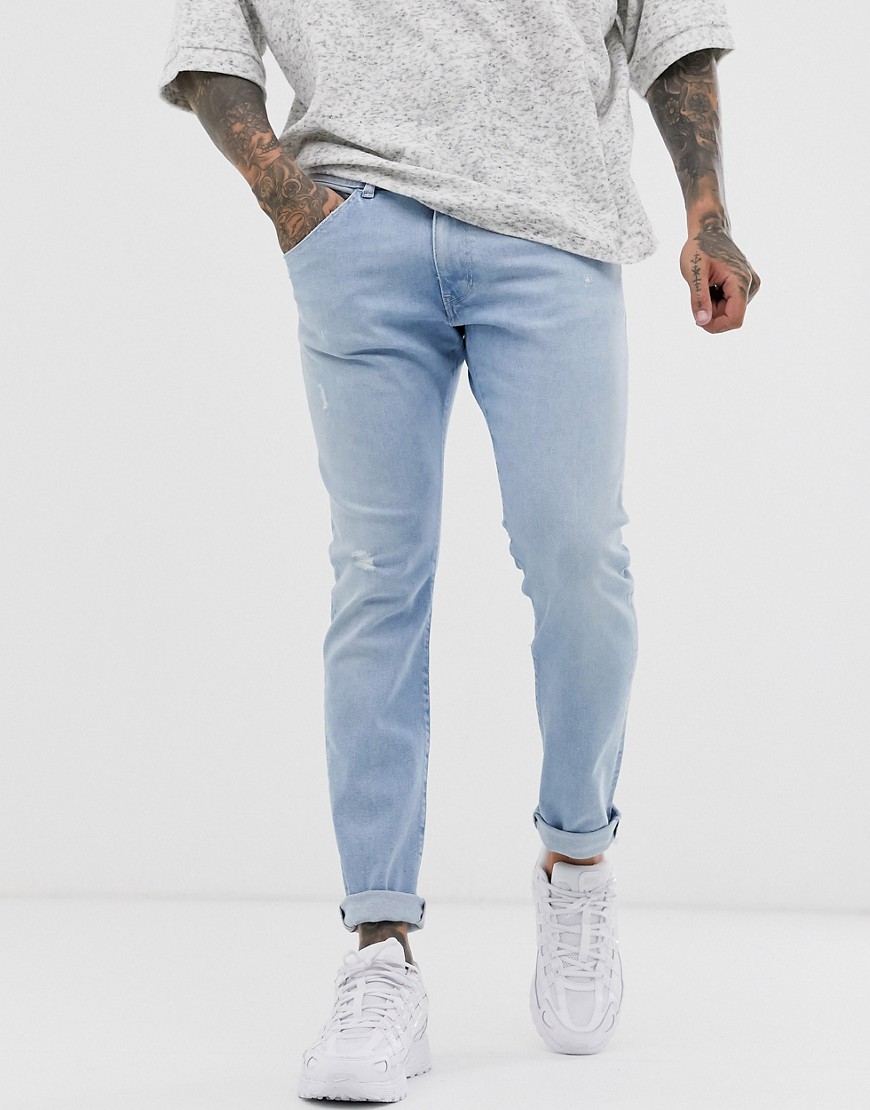 Wrangler bryson skinny jeans in lightwash blue