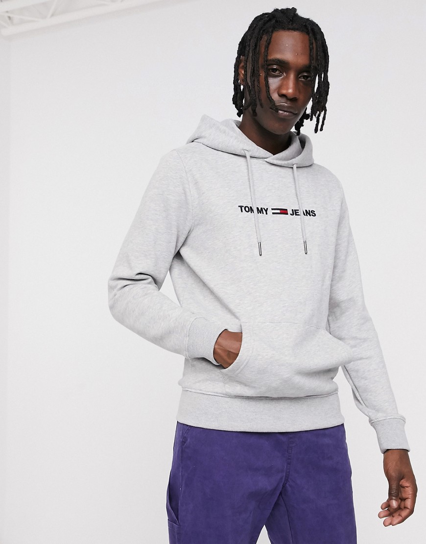 Tommy Jeans regular fit hoodie in grey with small chest logo