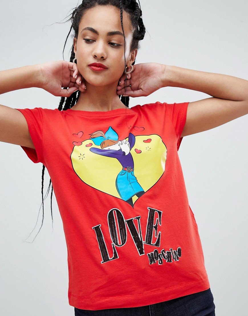 Love Moschino Showgirl Print T-Shirt - O97