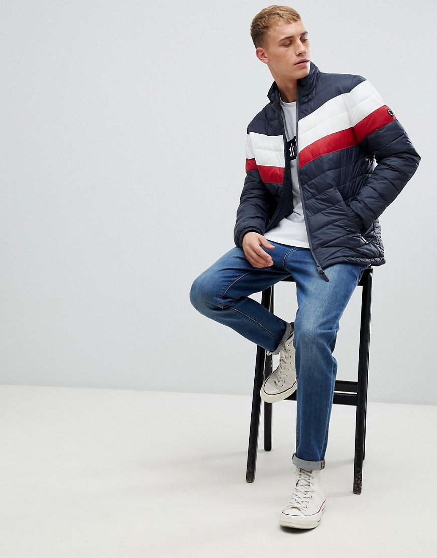Esprit puffer jacket with retro chest stripe