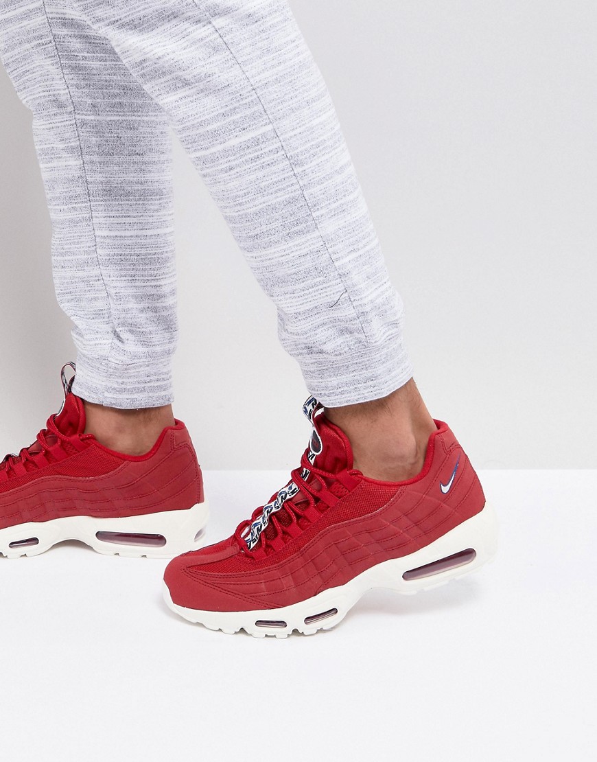 Nike Air Max 95 TT Trainers In Red AJ1844-600 - Red