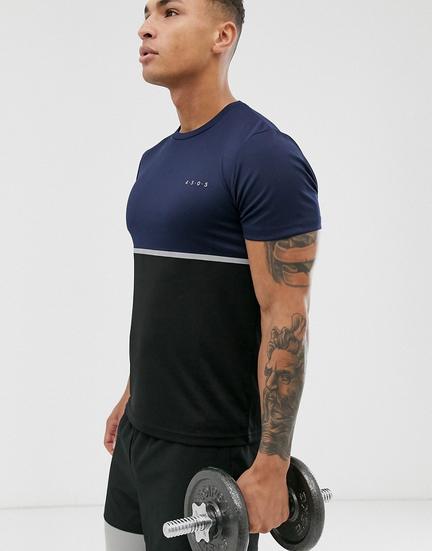 ASOS 4505 training t-shirt with contrast panel and quick dry