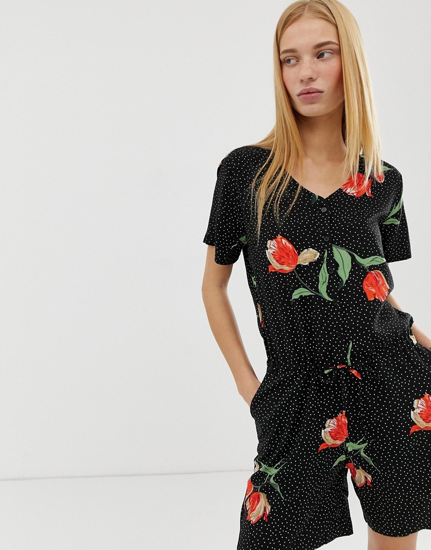 b.Young floral playsuit