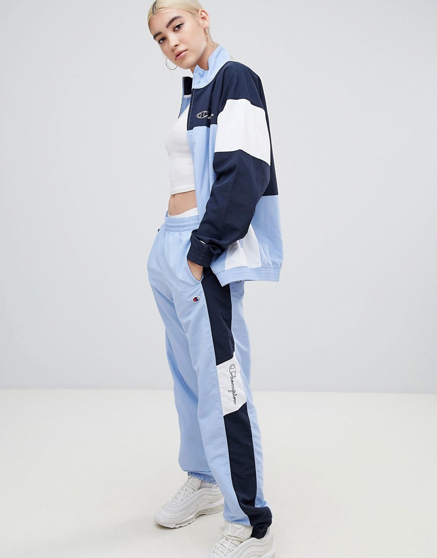 Champion Tracksuit Bottoms In Colour Block co-ord - Light blue multi