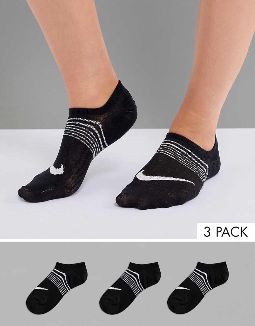 3 пары черных носков Nike - Черный Nike Training 