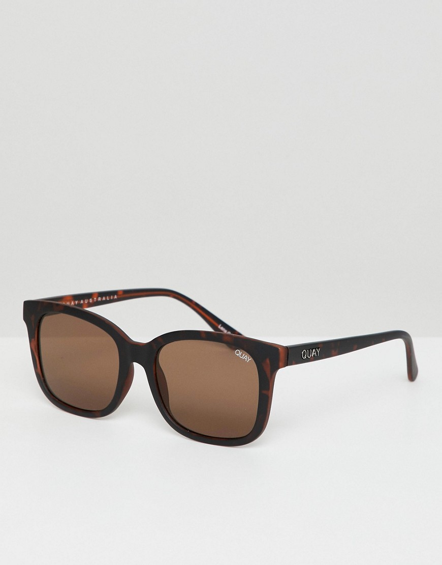 Quay Kingsley Square Frame Sunglasses - Brown