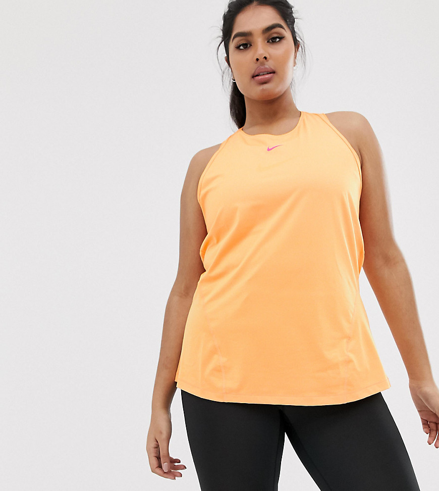 Nike Training Plus Tank In Orange