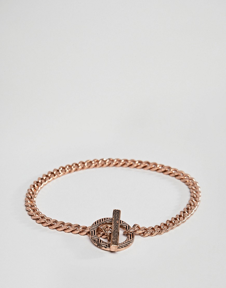 Icon Brand silver chain bracelet with ring closure - Gold
