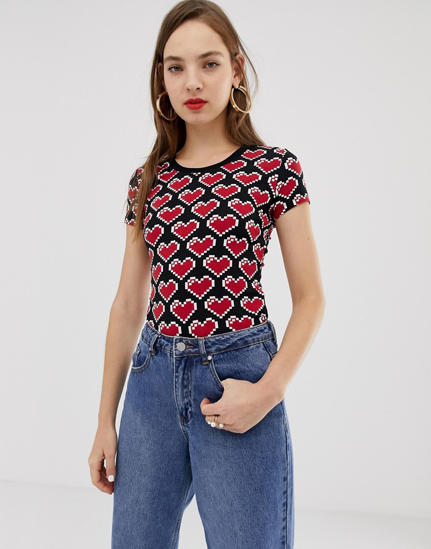 Love Moschino allover heart print t-shirt