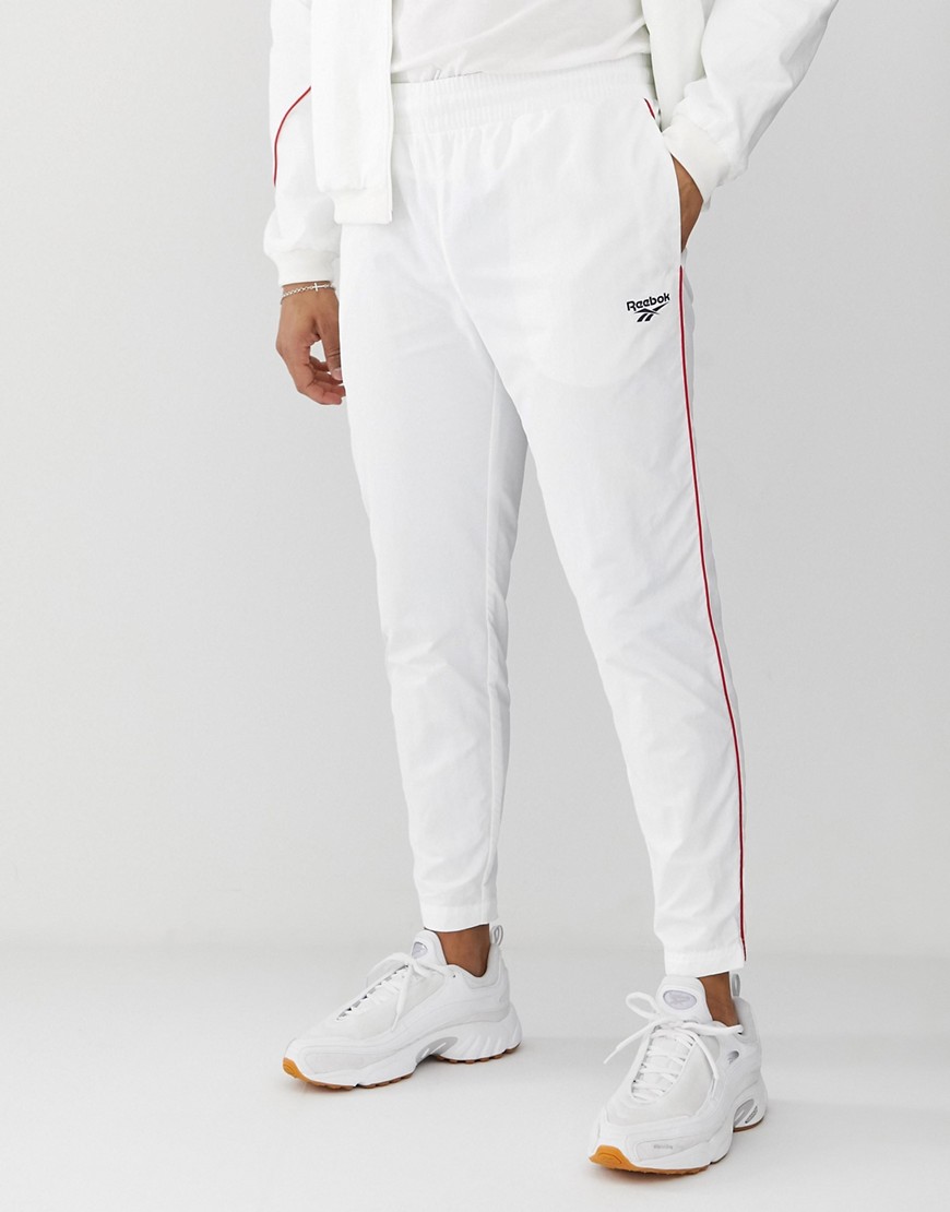 Reebok joggers with vector print in white