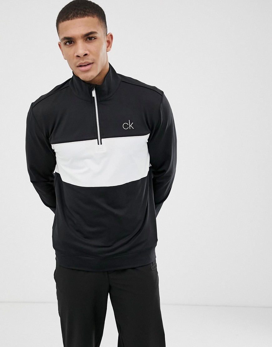 Calvin Klein Golf Soar half zip in black