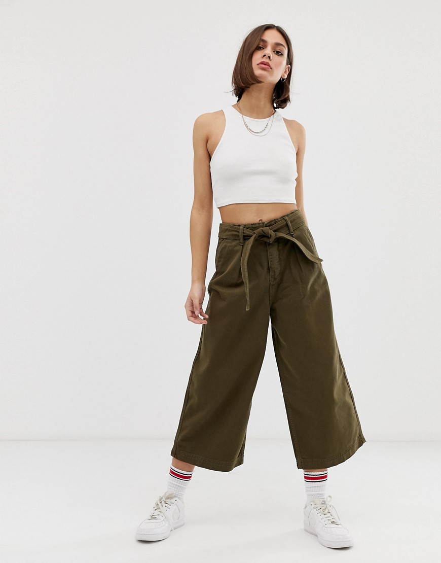 Tommy Jeans utility tie waist culottes
