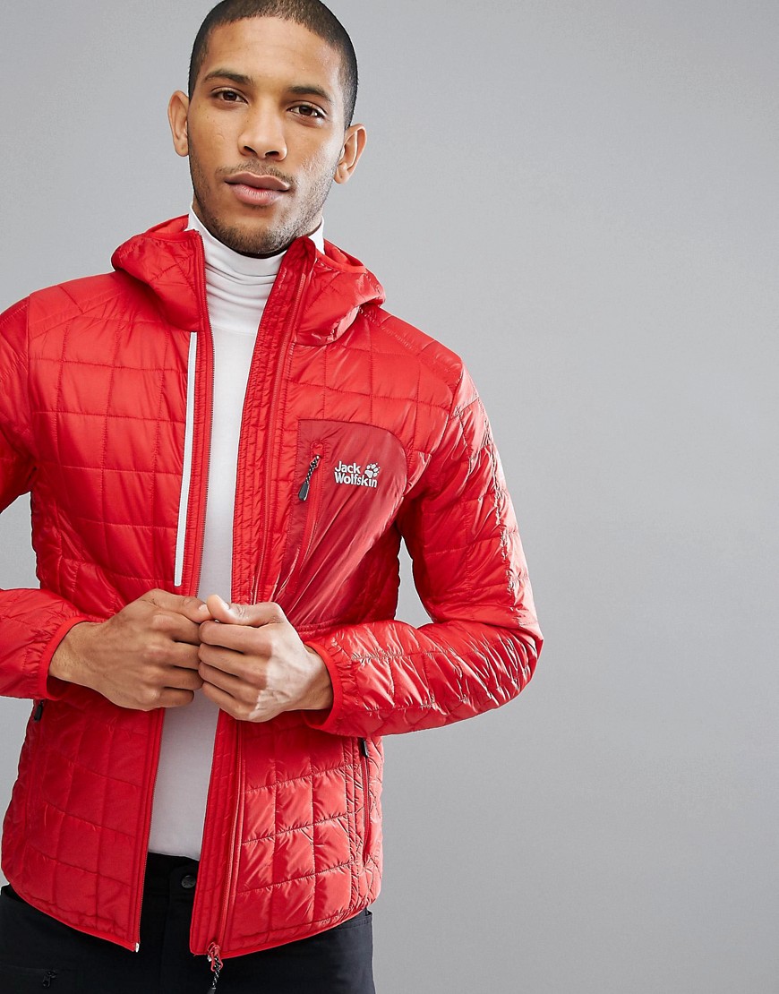 Jack Wolfskin Andean Peaks Square Quilted Jacket in Red - 2505 ruby red