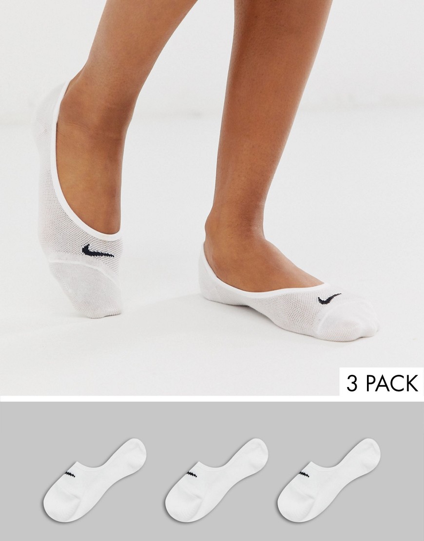 Nike white 3 pack liner socks