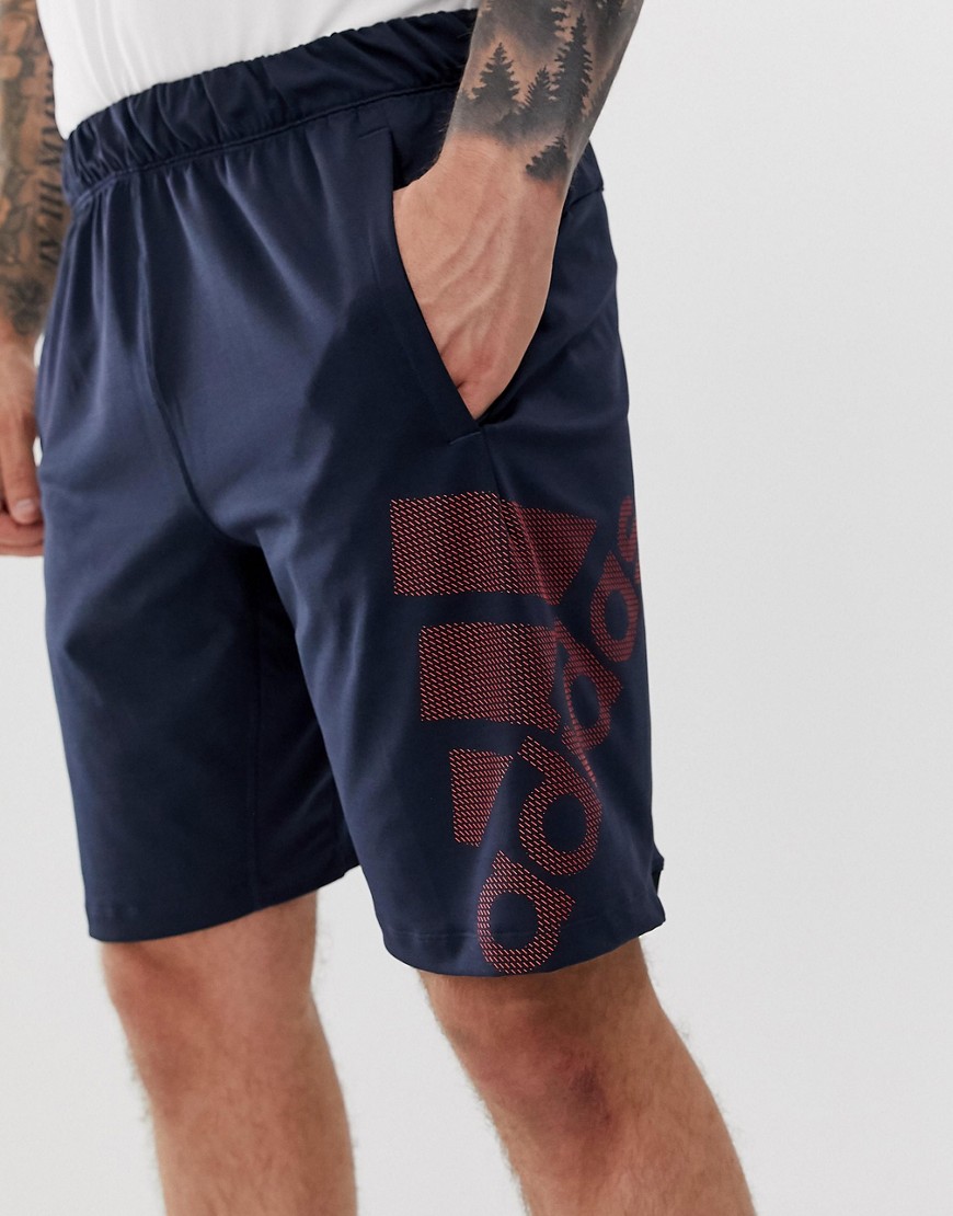 Adidas Training logo shorts in navy