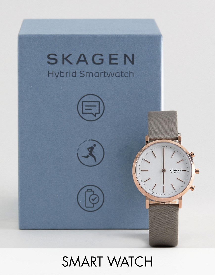 Skagen Connected SKT1406 Hald Satin Hybrid Smart Watch In Grey 34mm