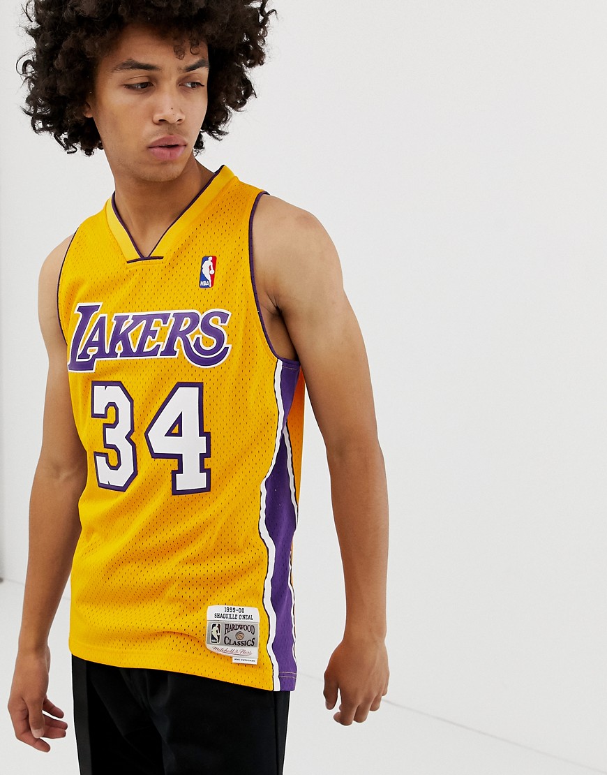Mitchell & Ness LA Lakers shaquille o'neal swingman vest in yellow