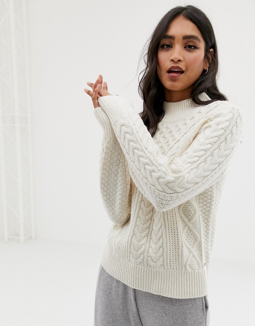Abercrombie & Fitch high neck cable knit jumper