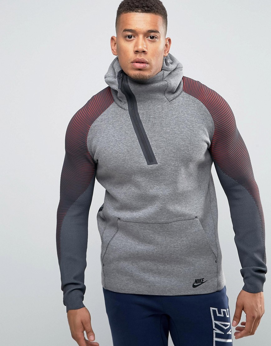 Nike Dynamic Reveal Tech Fleece Hoodie In Grey 805655-063