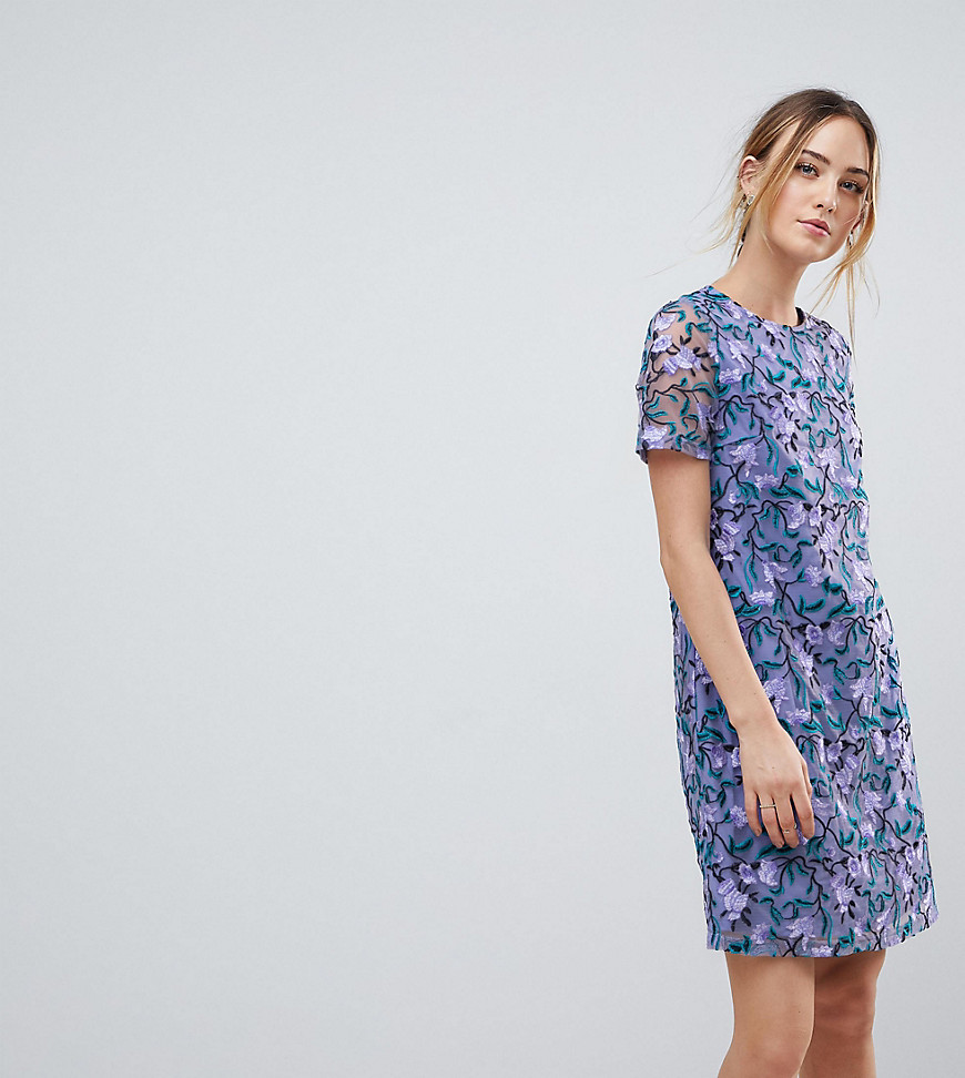 Dolly & Delicious Tall Allover Embroidered Aline Shift Dress