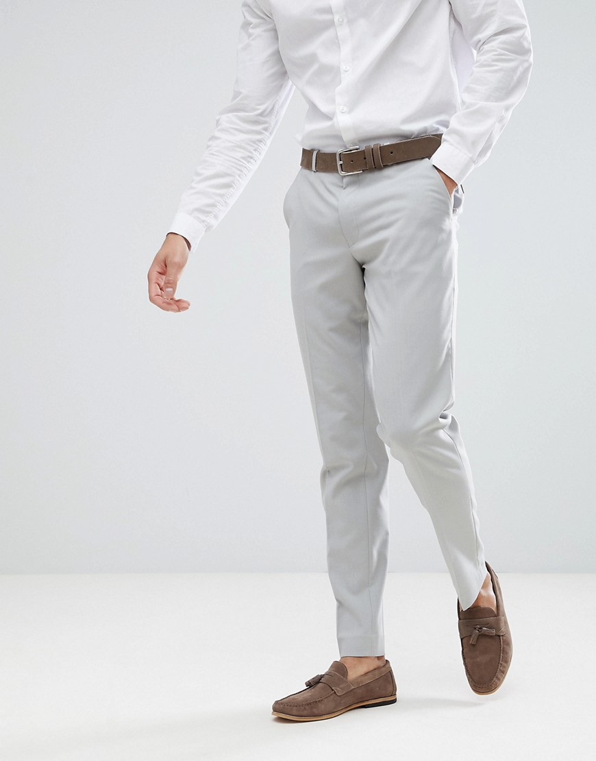 Asos Design Skinny Suit Trousers In Ice Grey