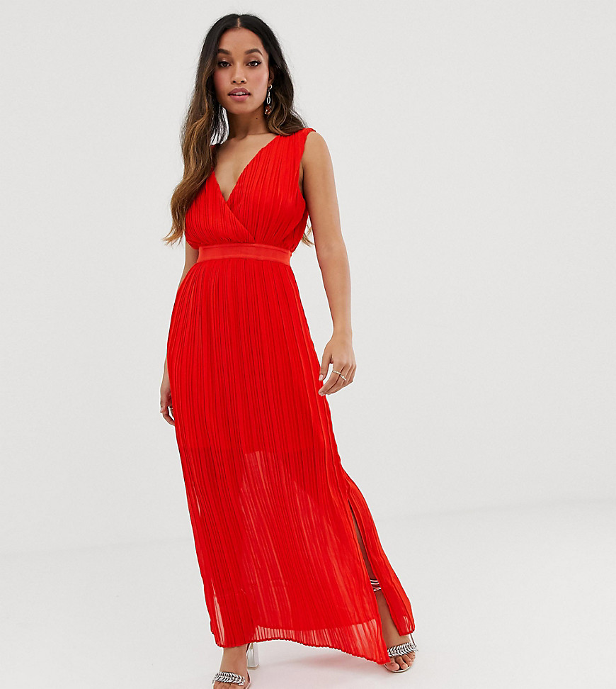 Y.A.S Petite pleated wrap maxi dress