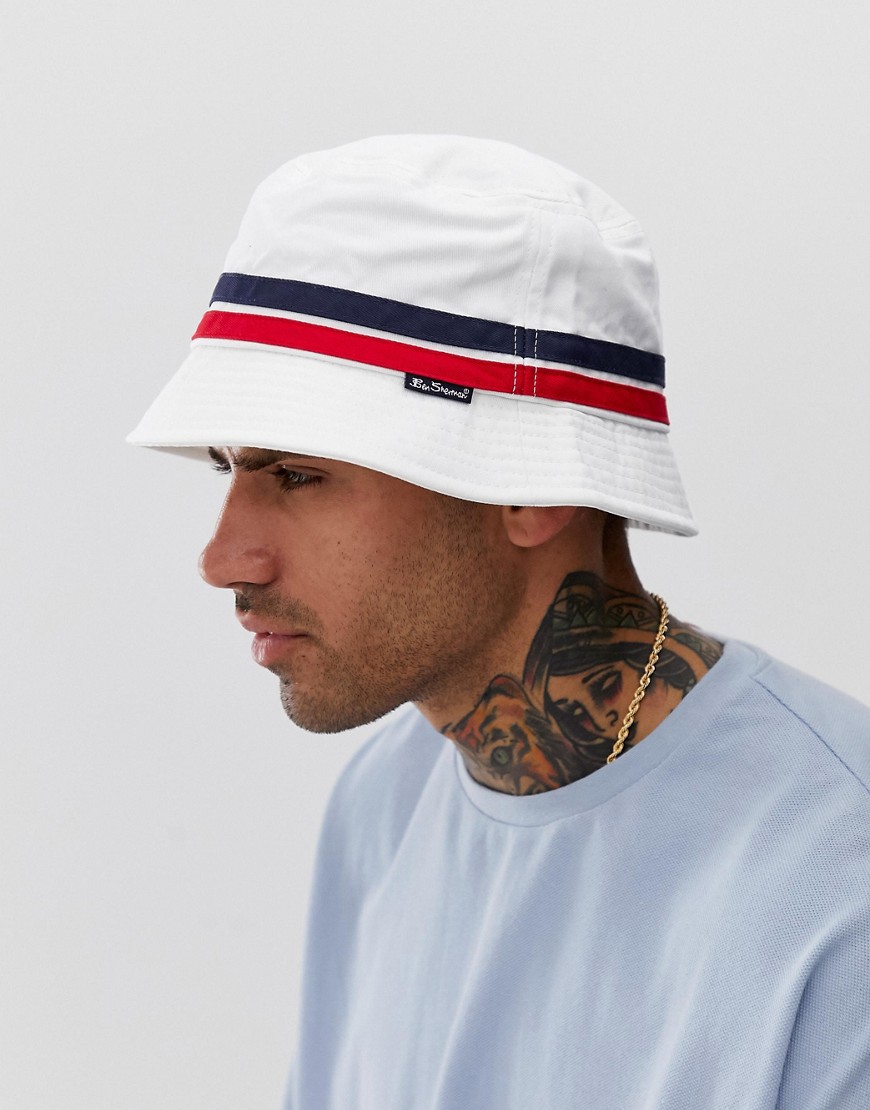 Ben Sherman Bucket Hat In White - White | ModeSens