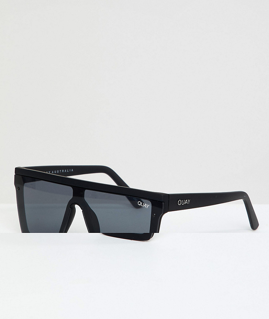 Черные квадратные солнцезащитные очки Quay Australia - Черный 
