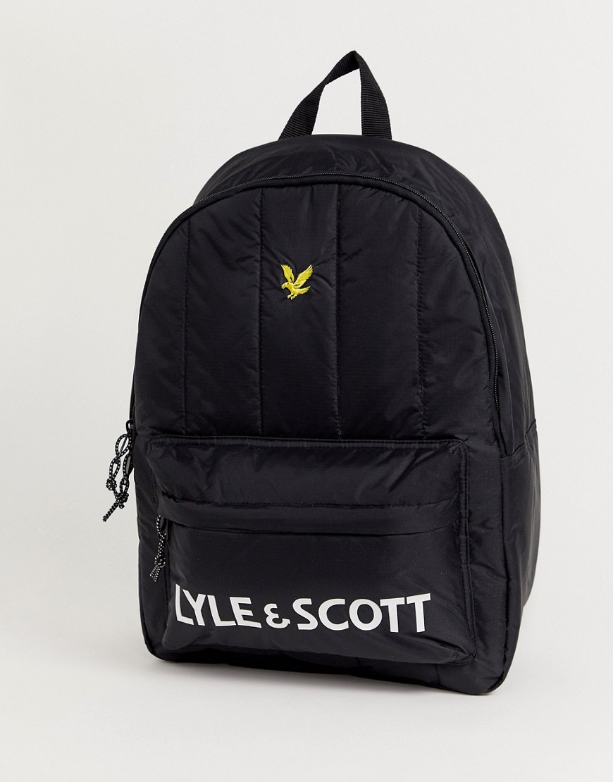 Lyle & Scott large logo backpack in black