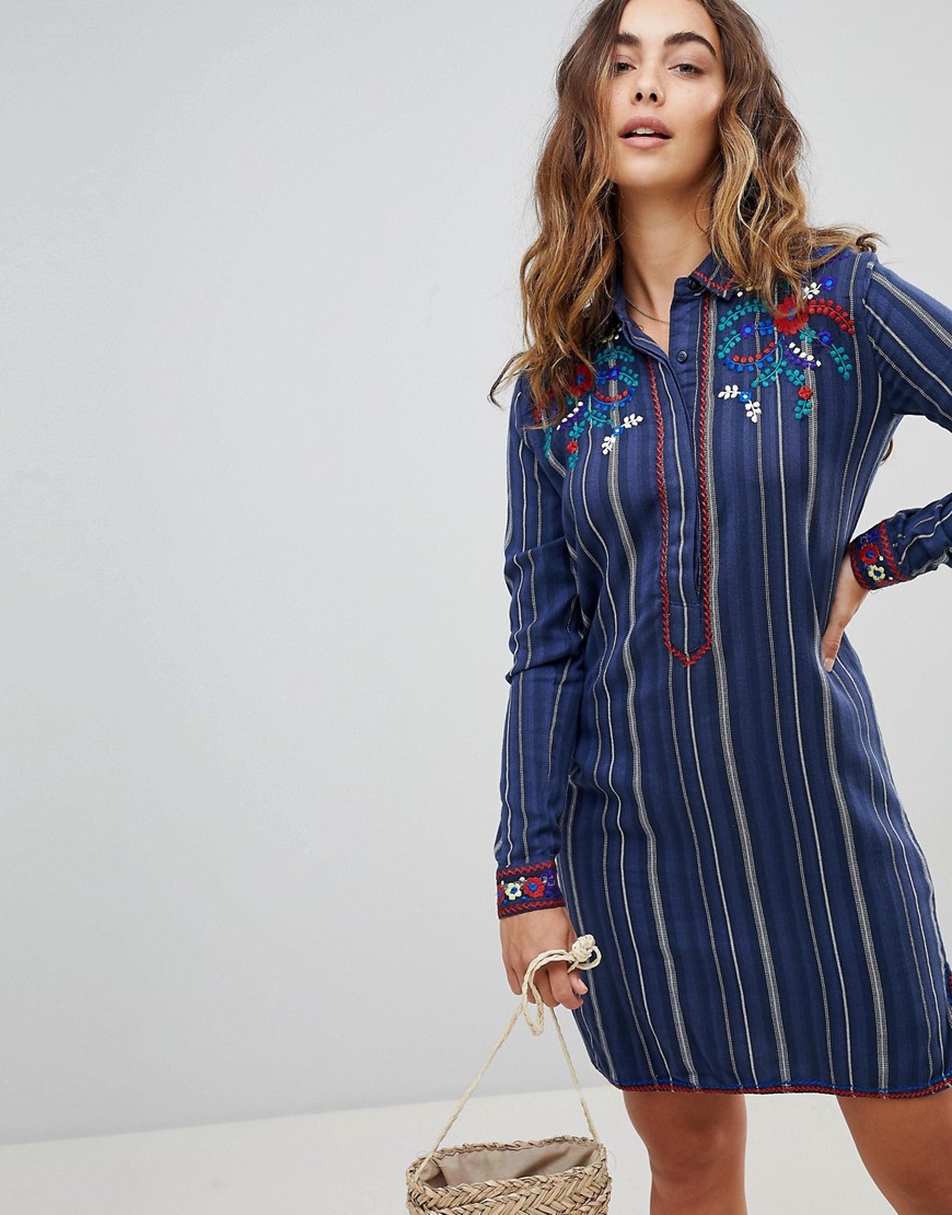 Pepe Jeans Andrew Embroidered Shift Dress