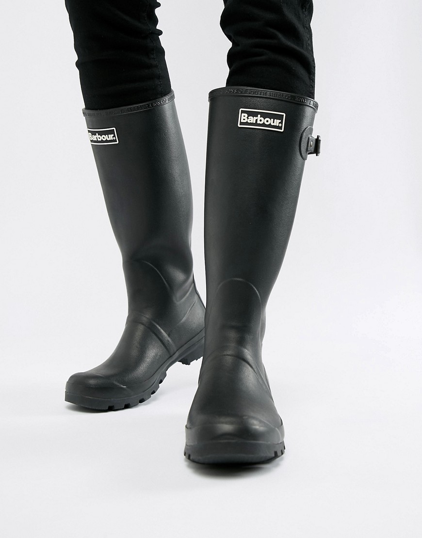 Barbour tall wellington boots in black