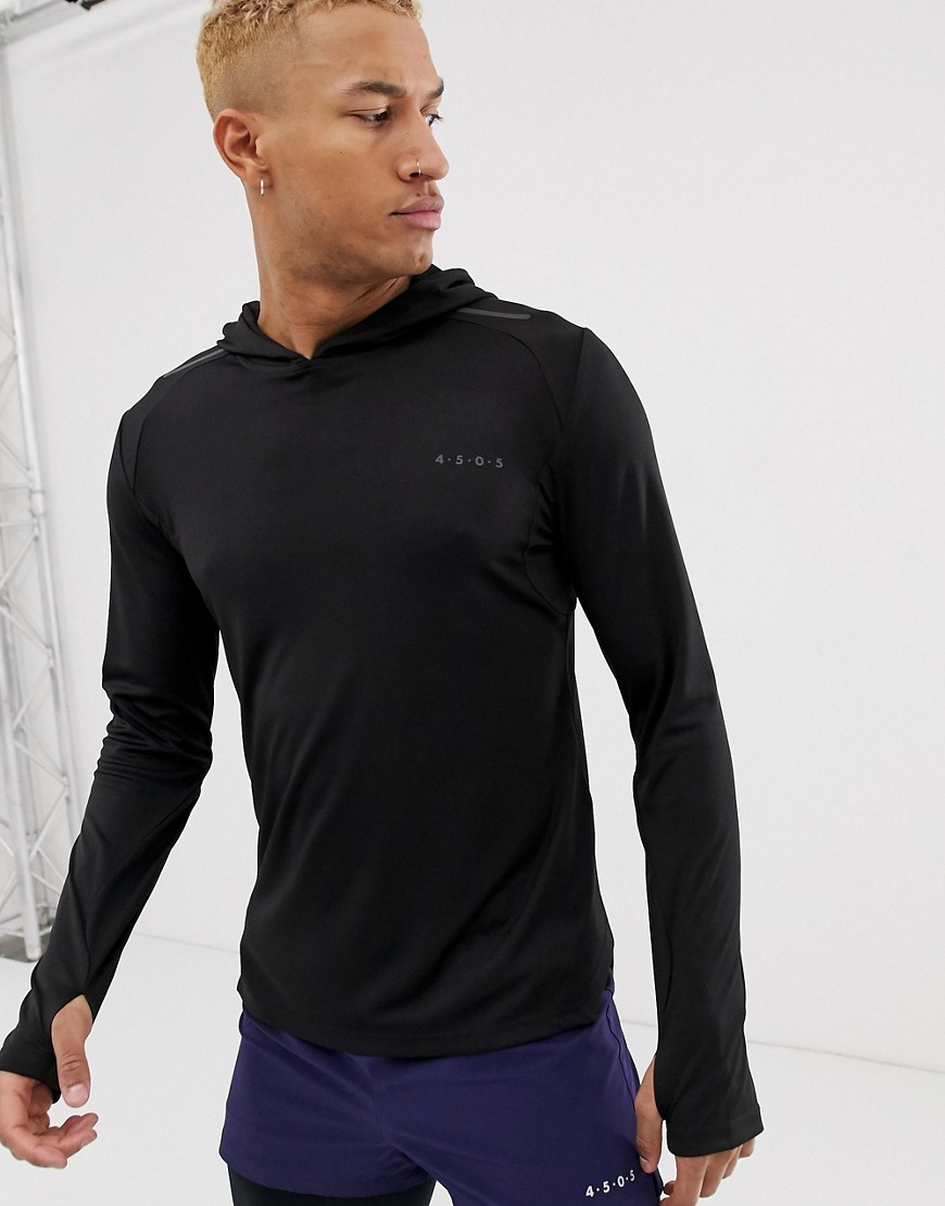 ASOS 4505 running long sleeve t-shirt with breathable mesh panels and stepped hem