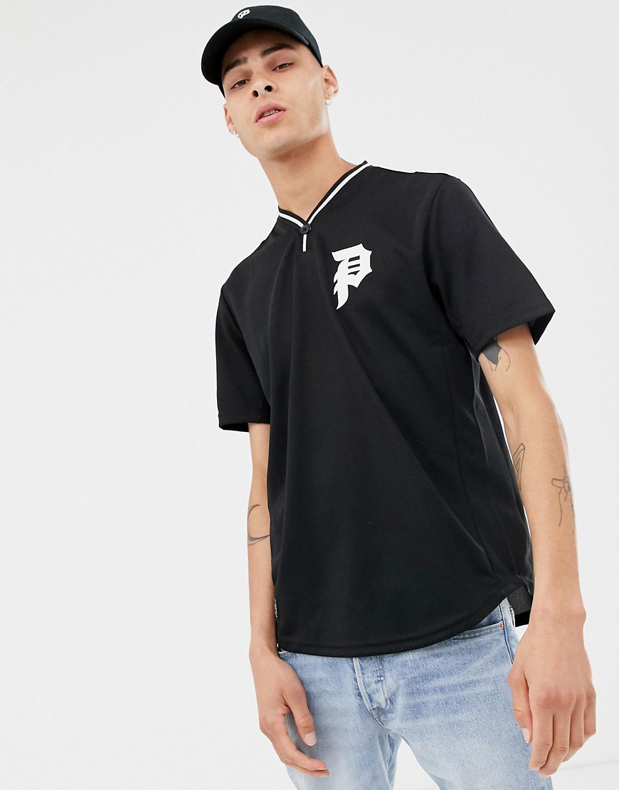 Primitive Practise Baeball T-Shirt With Logo In Black