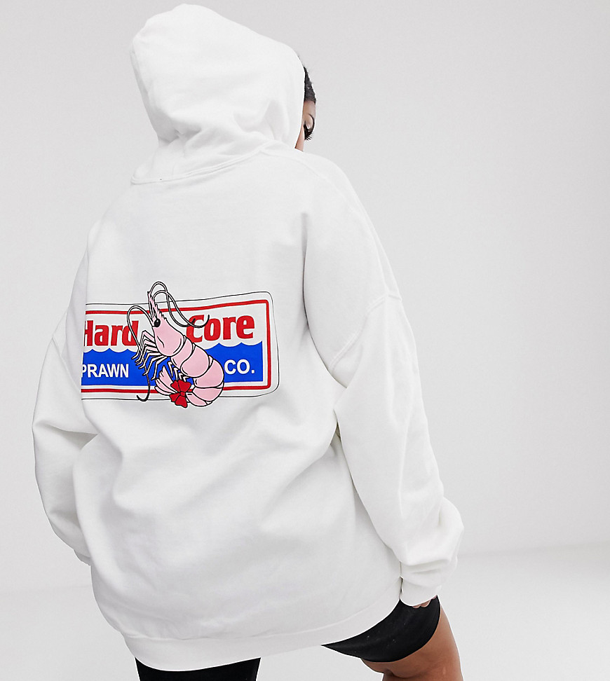 New Girl Order Curve oversized hoodie with prawn graphic