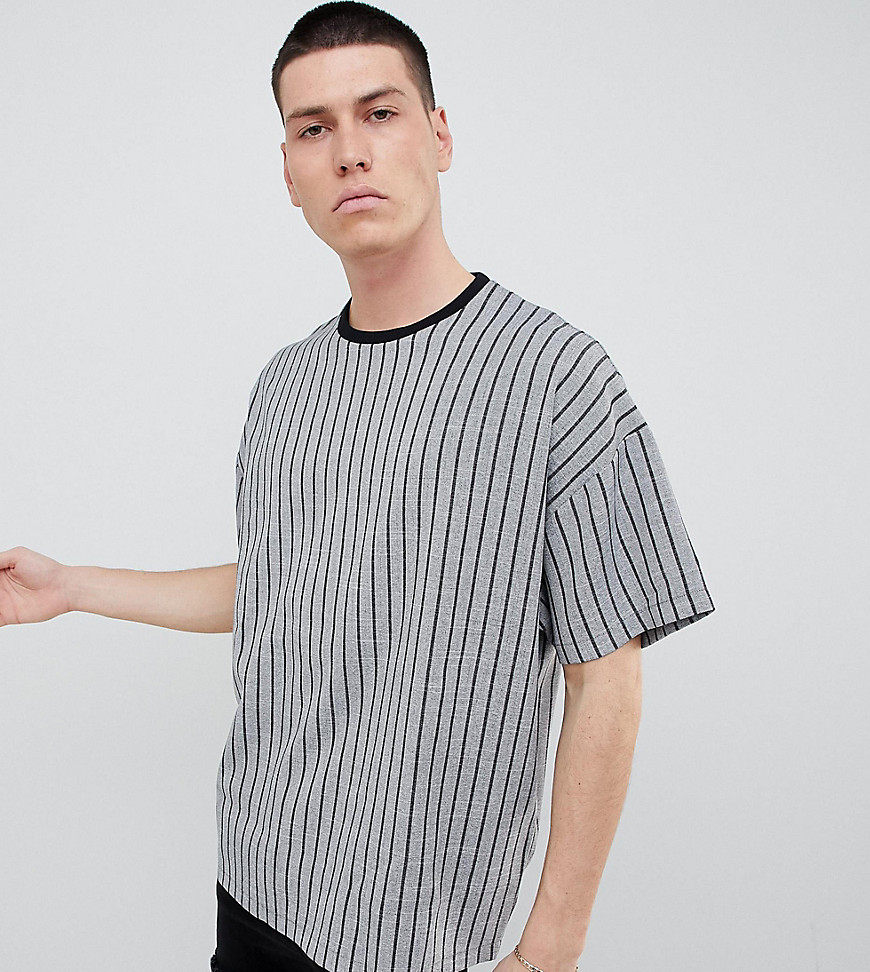 Reclaimed Vintage Inspired Woven T-Shirt In Stripe