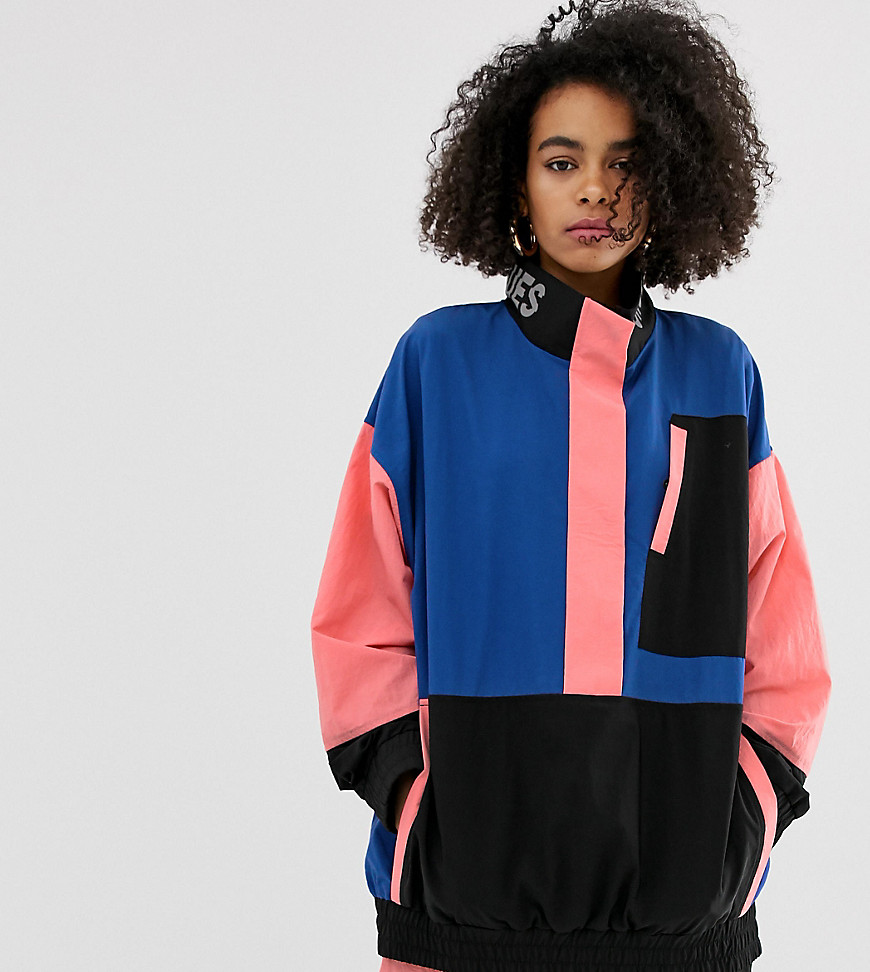 Crooked Tongues tracksuit jacket in colour block