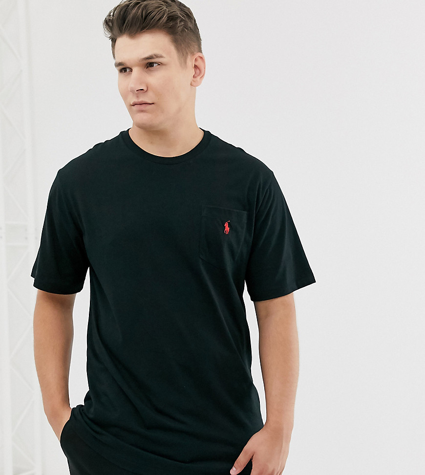 Polo Ralph Lauren Big & Tall icon logo t-shirt in rl black