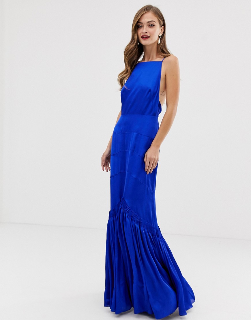 ASOS EDITION panelled maxi with pleat hem detail