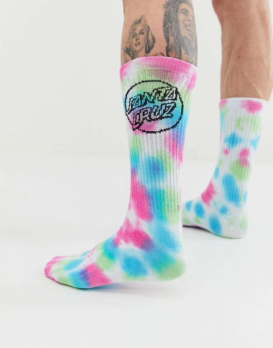 Santa Cruz Tie Dye Dot sock in multi