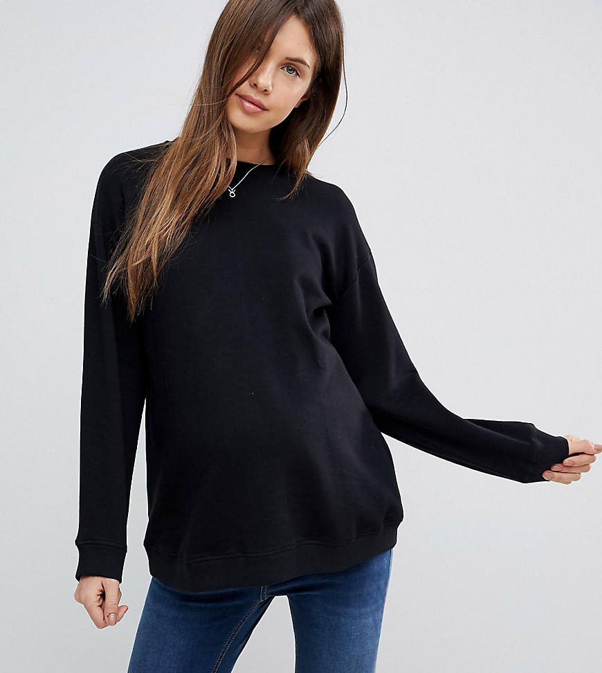 ASOS DESIGN Maternity ultimate sweatshirt in black