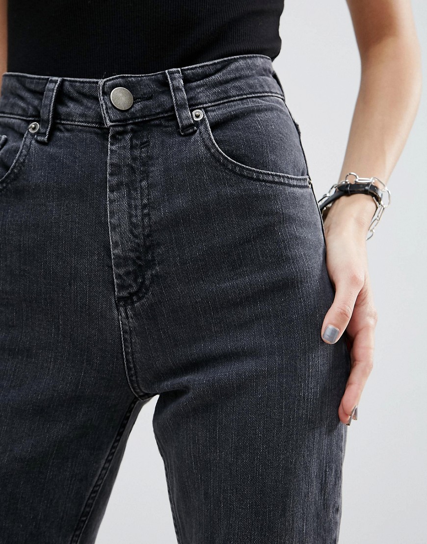 ASOS | ASOS Farleigh High Waist Slim Mom Jeans In Washed Black at ASOS