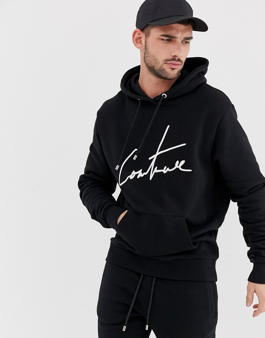 The Couture Club essential hoodie in black