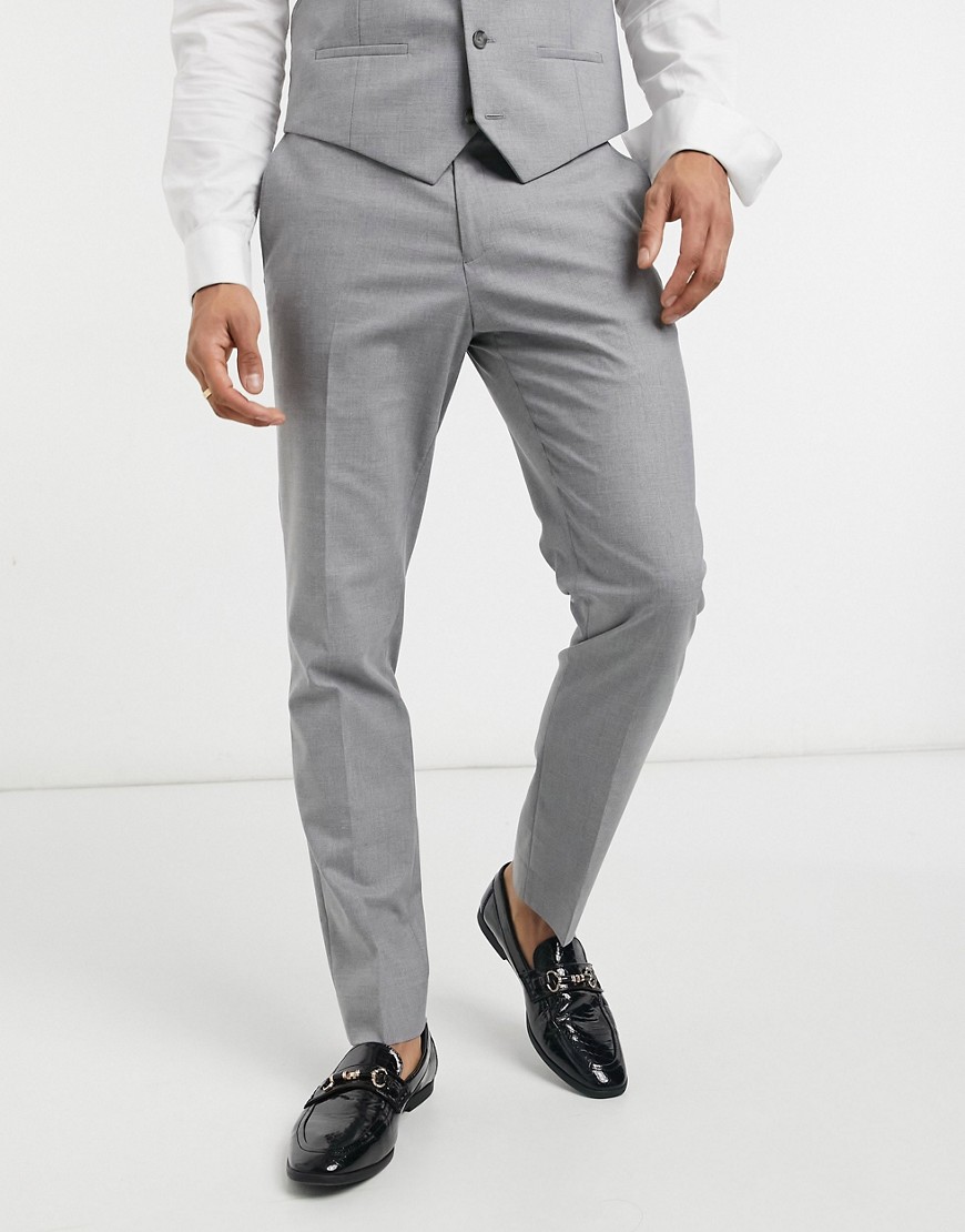 River Island skinny suit trousers in grey