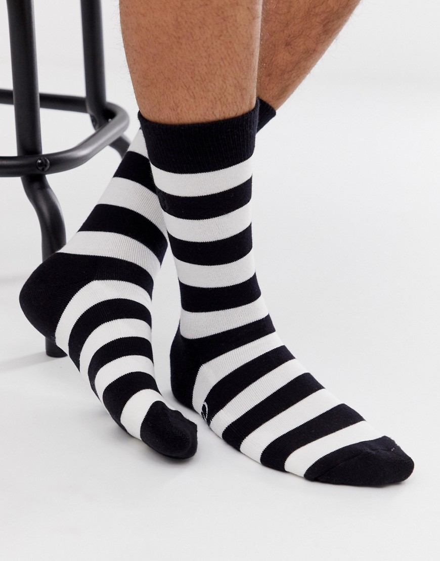 AAPE By A Bathing Ape stripe socks in black/white