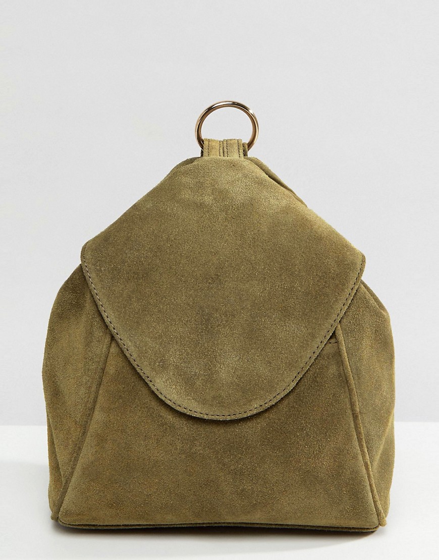 Замшевый рюкзак ASOS DESIGN - Зеленый 