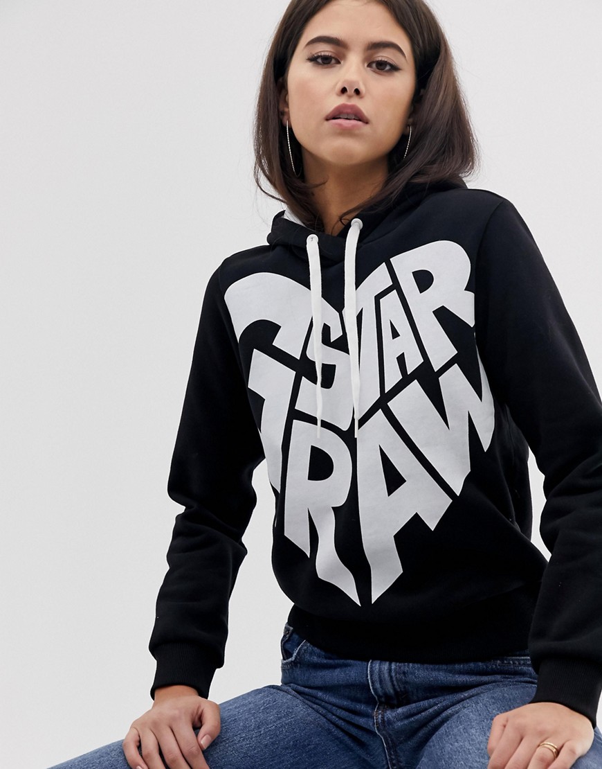 G-Star heart logo hoodie with recycled polyester