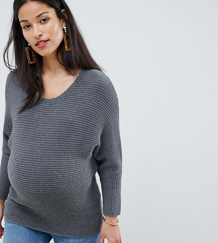 Mamalicious maternity jumper - Dark grey melange