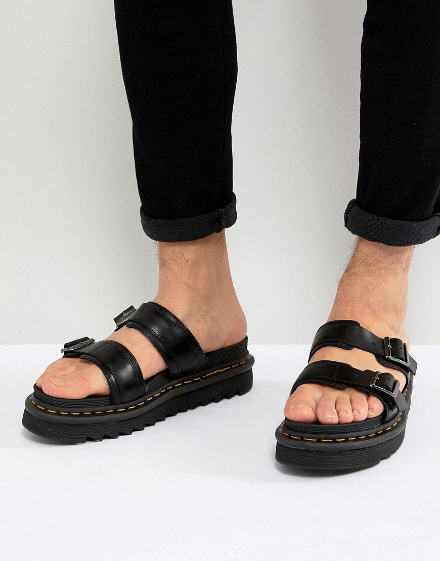 Dr. Martens Myles Slide Sandals In Black - Black | ModeSens