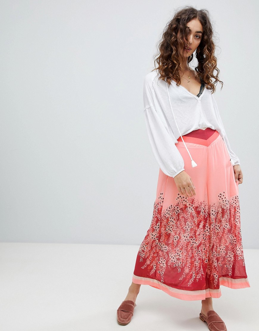 Free People Off The Grid grapic print culottes