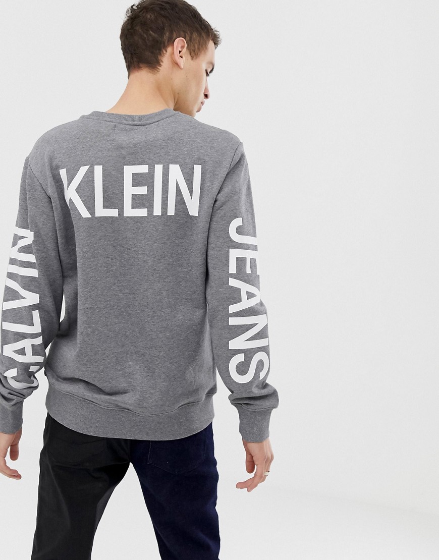 Calvin Klein Jeans institutional back logo sweat grey